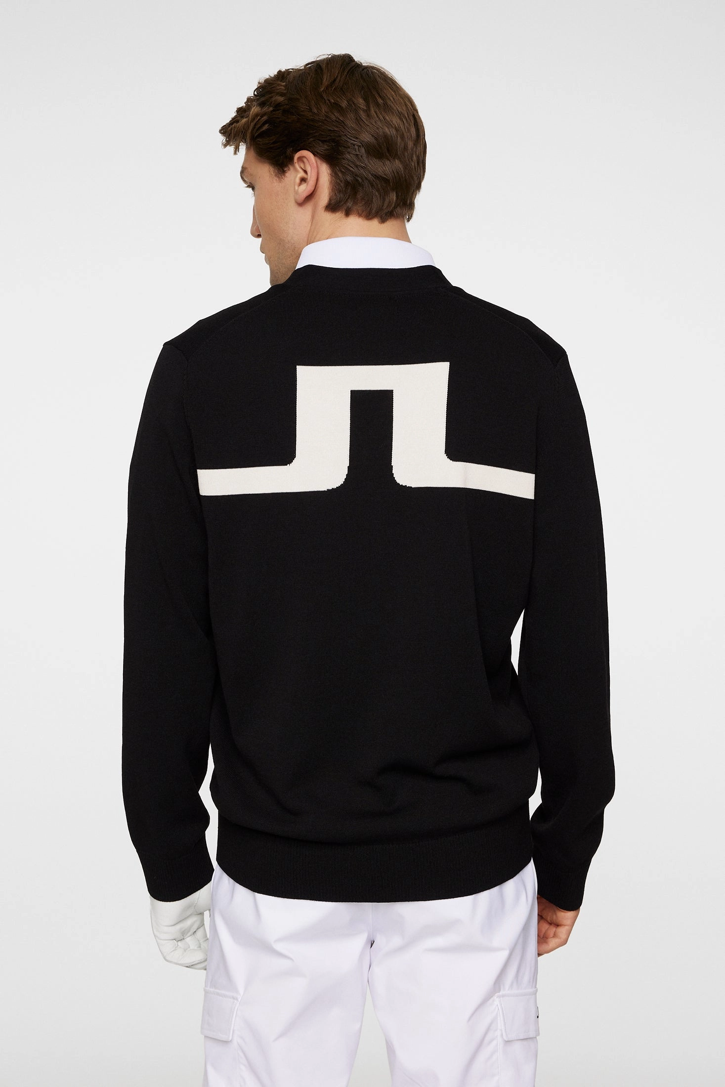 J.Lindeberg Men's Jarred Knitted Cardigan - BLACK J.Lindeberg Men's Apparel