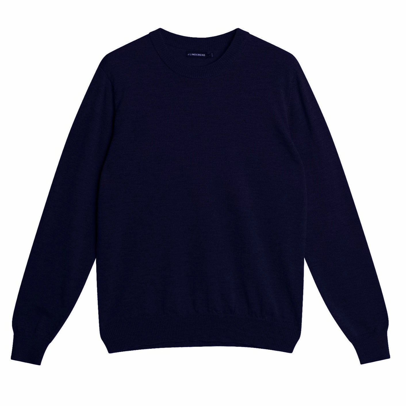 J.Lindeberg Men's Keane 100% Merino Wool Crew Neck Sweater - JLNAVY J.Lindeberg men's golf clothing