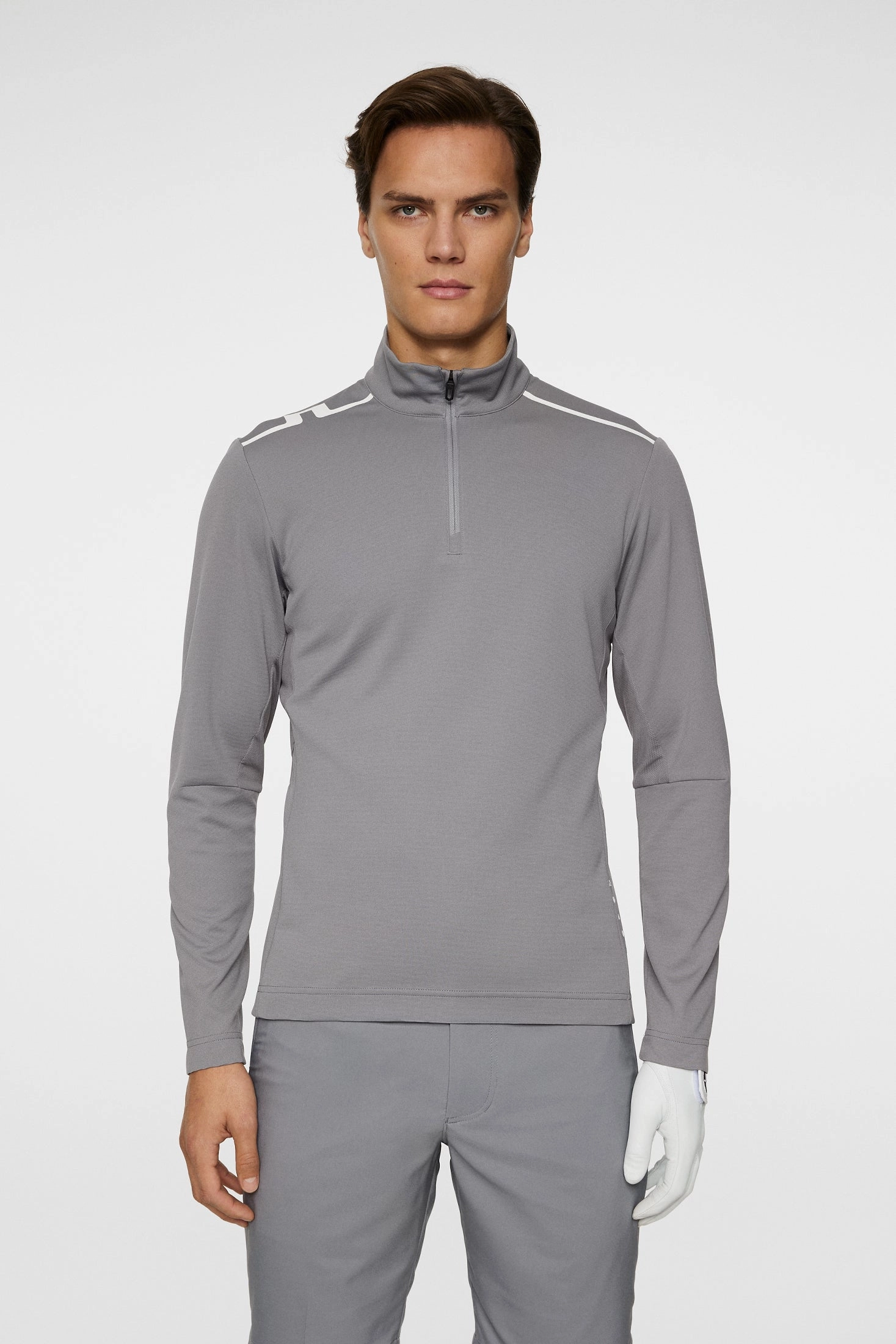 J.Lindeberg Men's Leon Quarter Zip Mid Layer - NIGHT OWL J.Lindeberg Men's Apparel