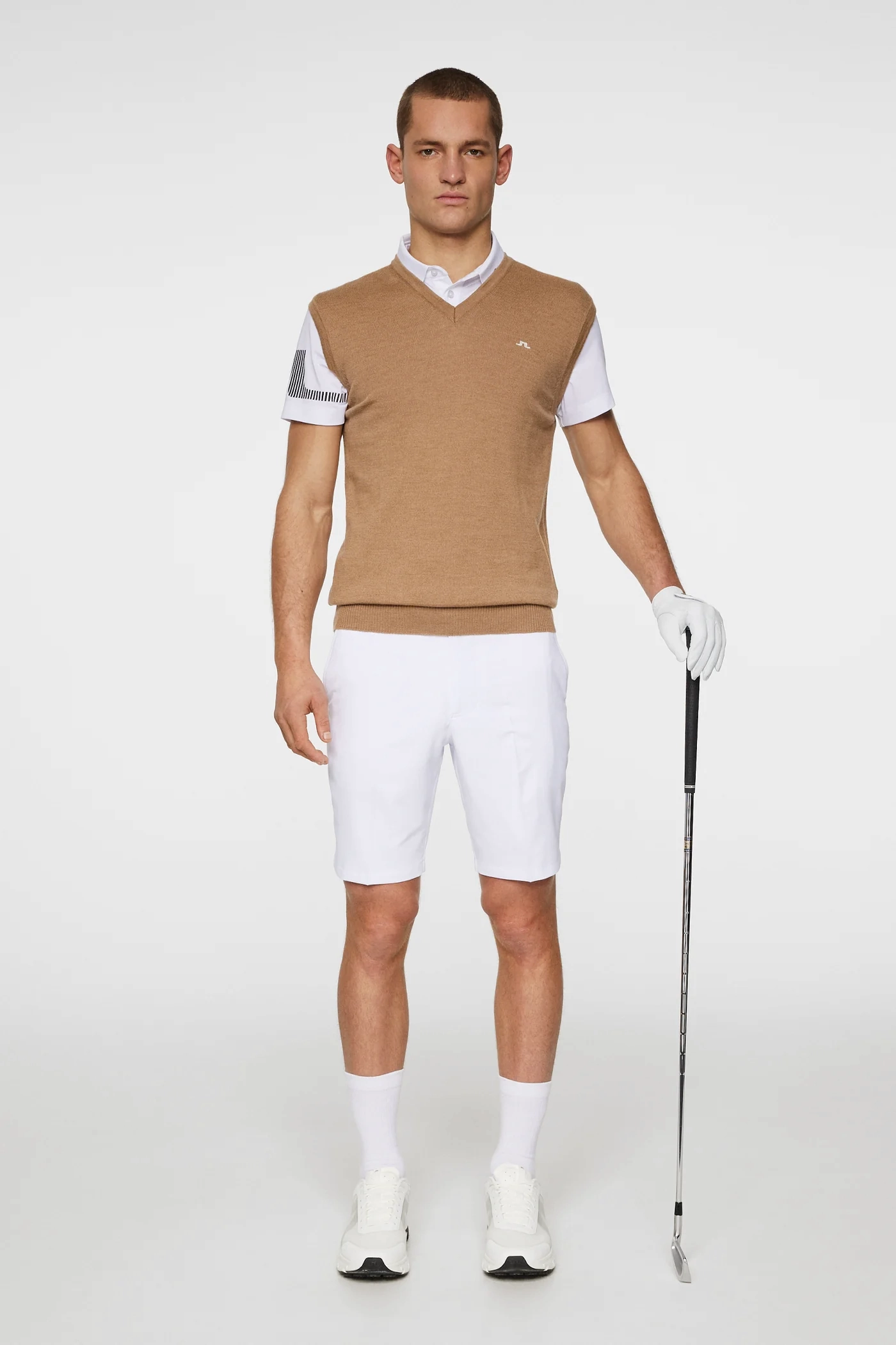 J.Lindeberg Men's Liam Knitted Wool Vest - TIGERS EYE J.Lindeberg Men's Apparel