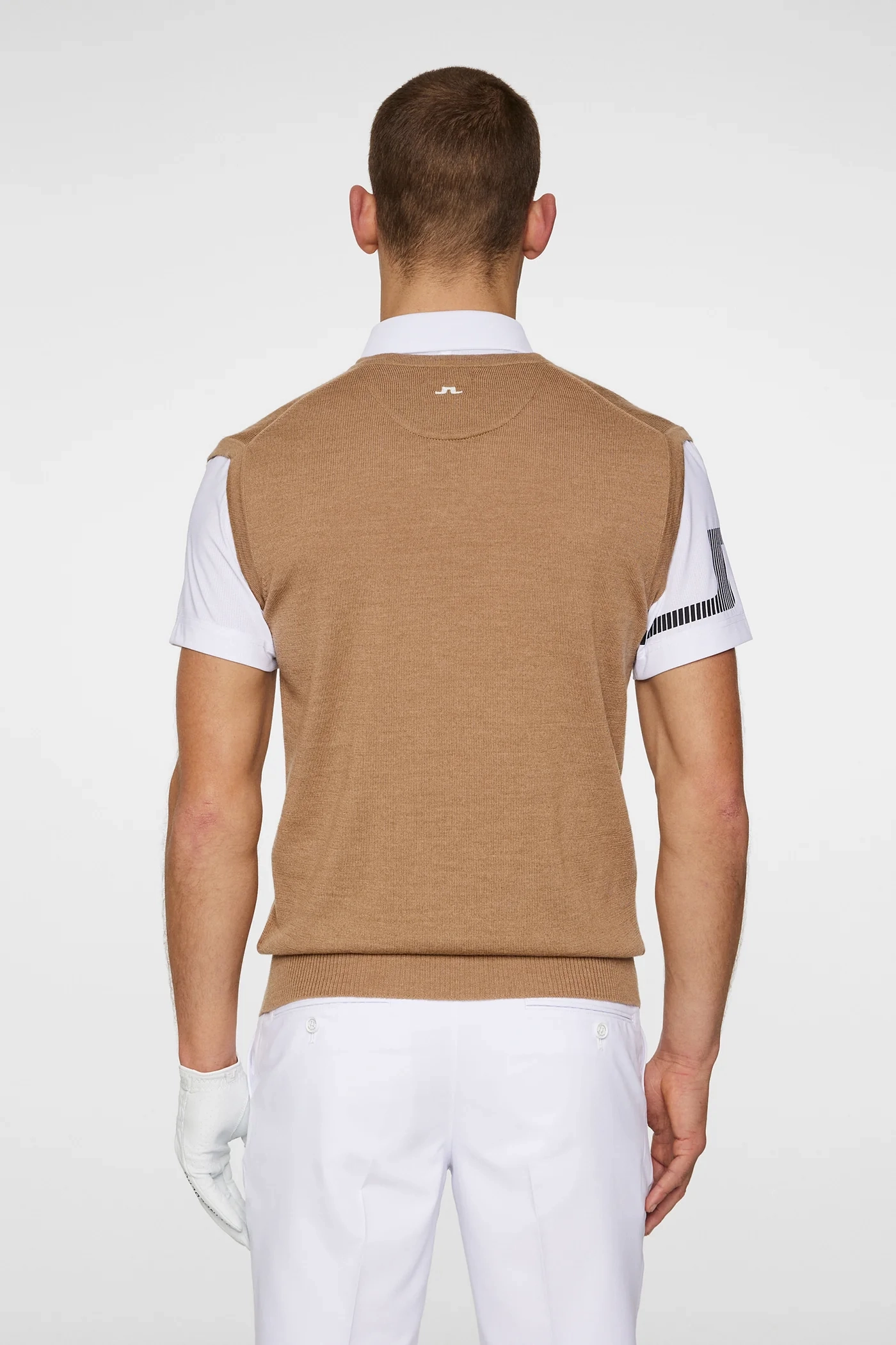 J.Lindeberg Men's Liam Knitted Wool Vest - TIGERS EYE J.Lindeberg Men's Apparel