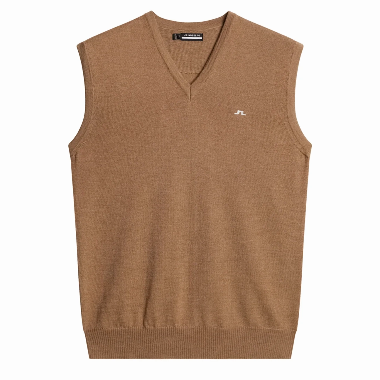 J.Lindeberg Men's Liam Knitted Wool Vest - TIGERS EYE J.Lindeberg Men's Apparel