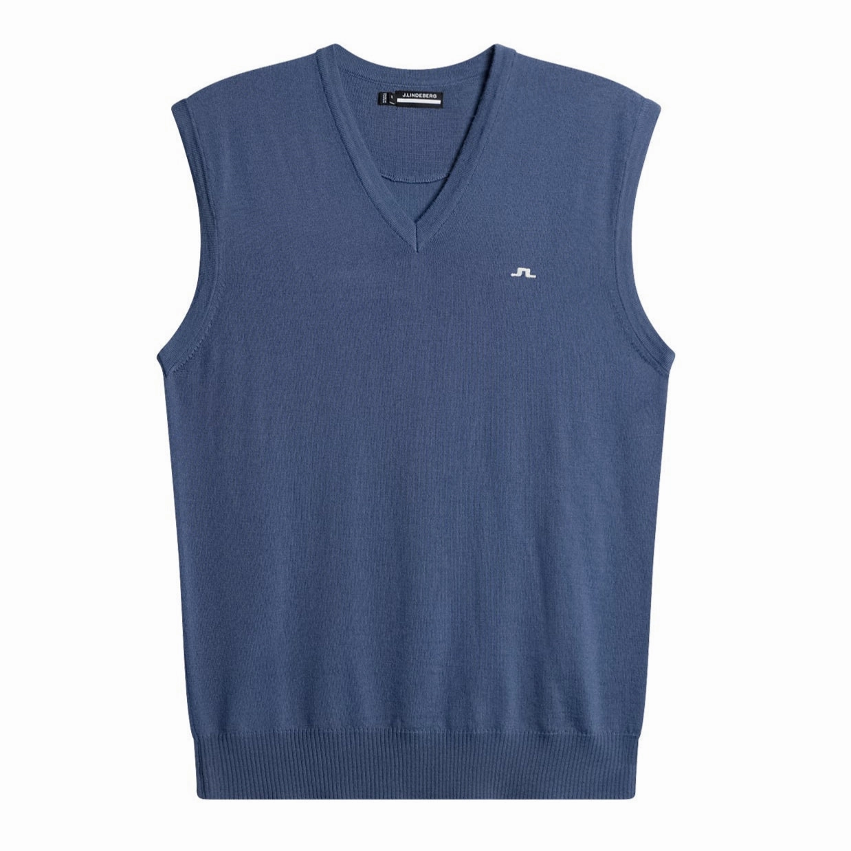J.Lindeberg Men's Liam Knitted Wool Vest - VINTAGE INDIGO J.Lindeberg men's golf clothing