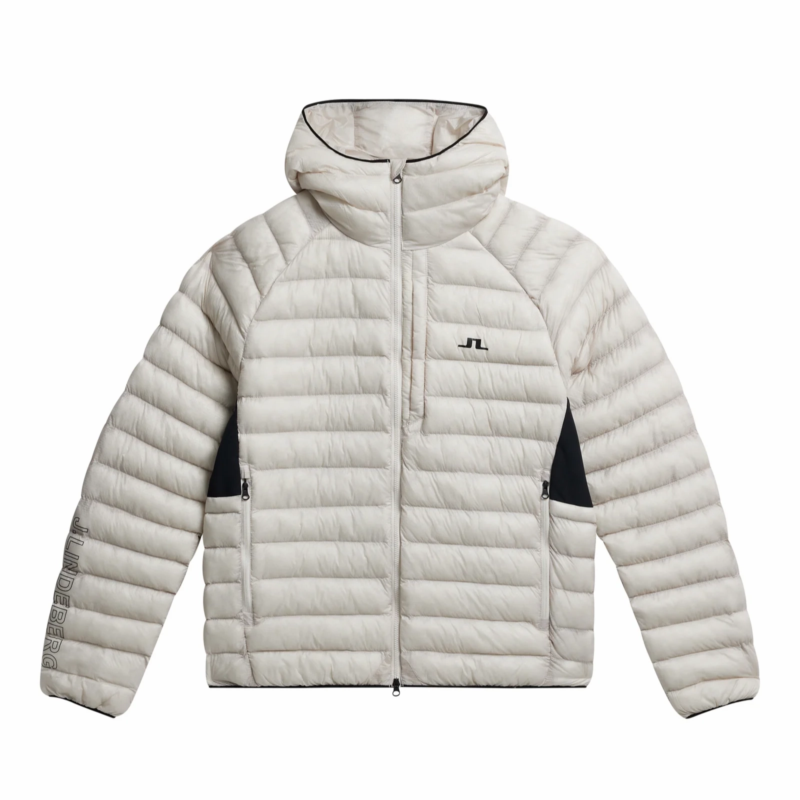 J.Lindeberg Men's NIKO HOODED PRIMALOFT Jacket - MOONBEAM J.Lindeberg men's golf clothing