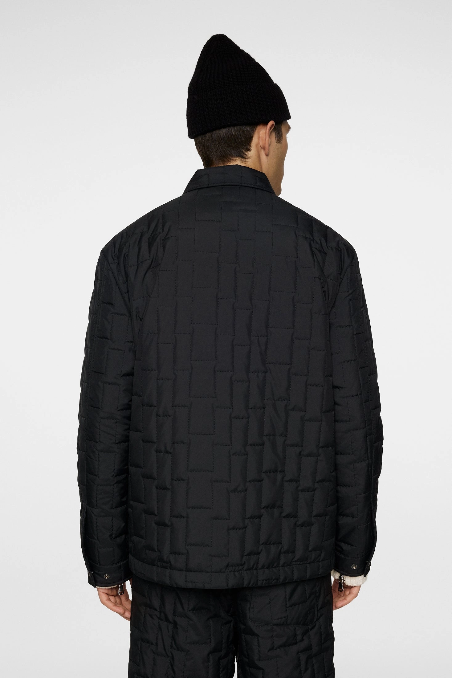 J.Lindeberg Men's Tibor Tech Quilted Overshirt - BLACK J.Lindeberg Men's Apparel