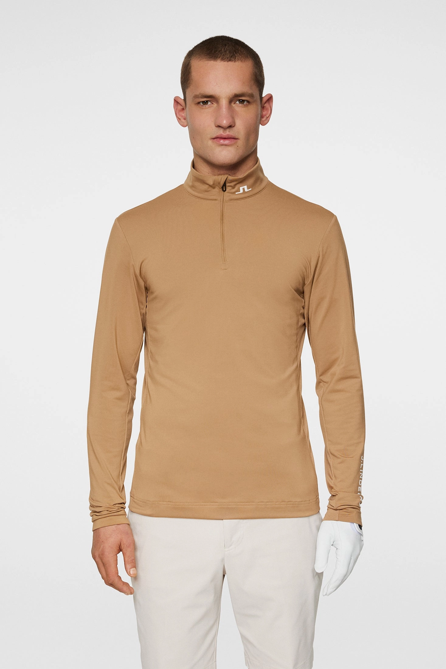 J.Lindeberg Men's Tour Tech Mid Layer - TIGERS EYE J.Lindeberg Men's Apparel