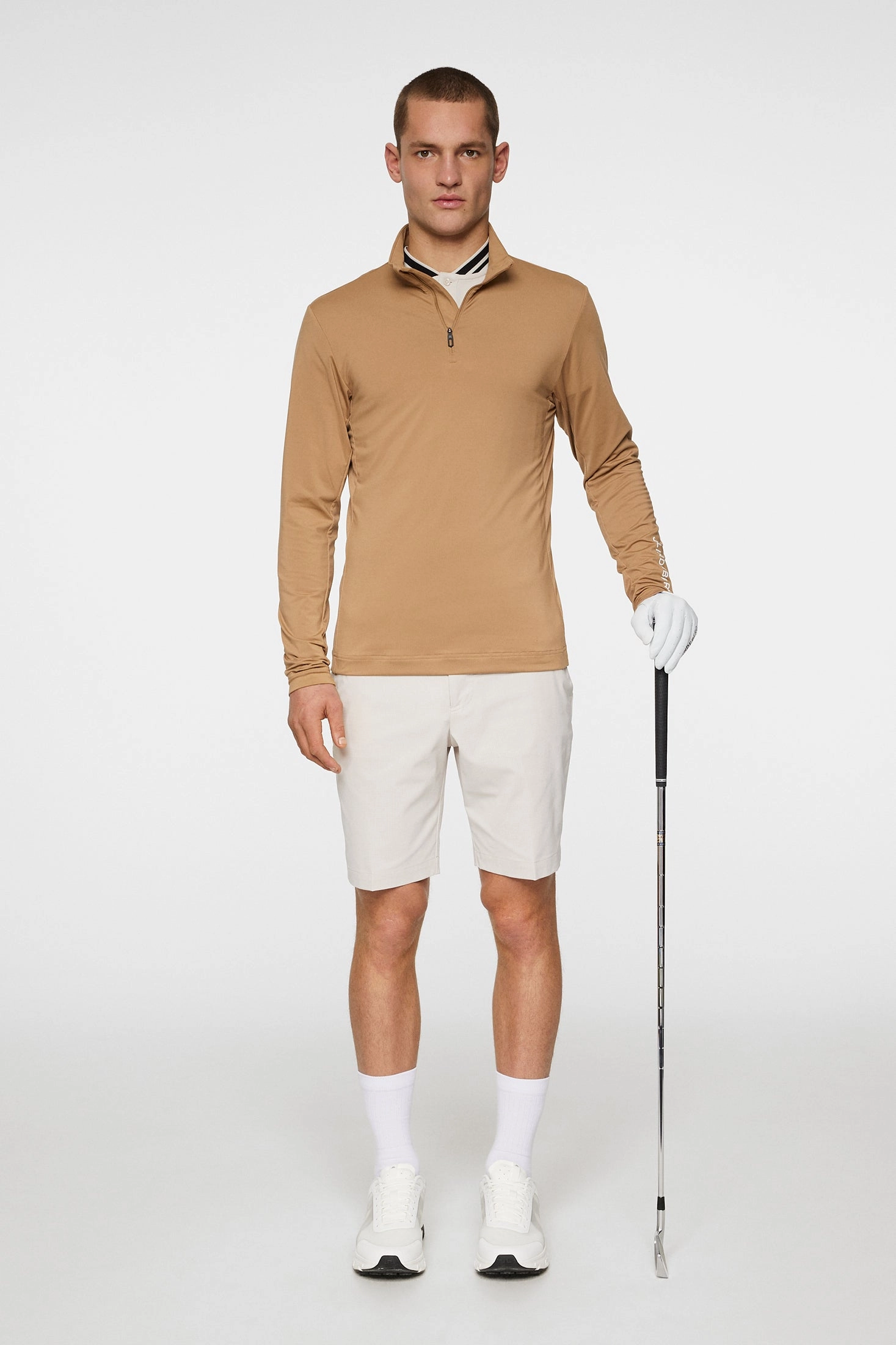 J.Lindeberg Men's Tour Tech Mid Layer - TIGERS EYE J.Lindeberg Men's Apparel