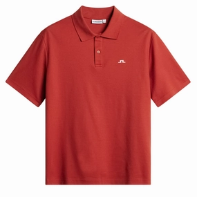 J.Lindeberg Men's TROND ORGANIC COTTON POLO - BOSSA NOVA J.Lindeberg men's golf clothing
