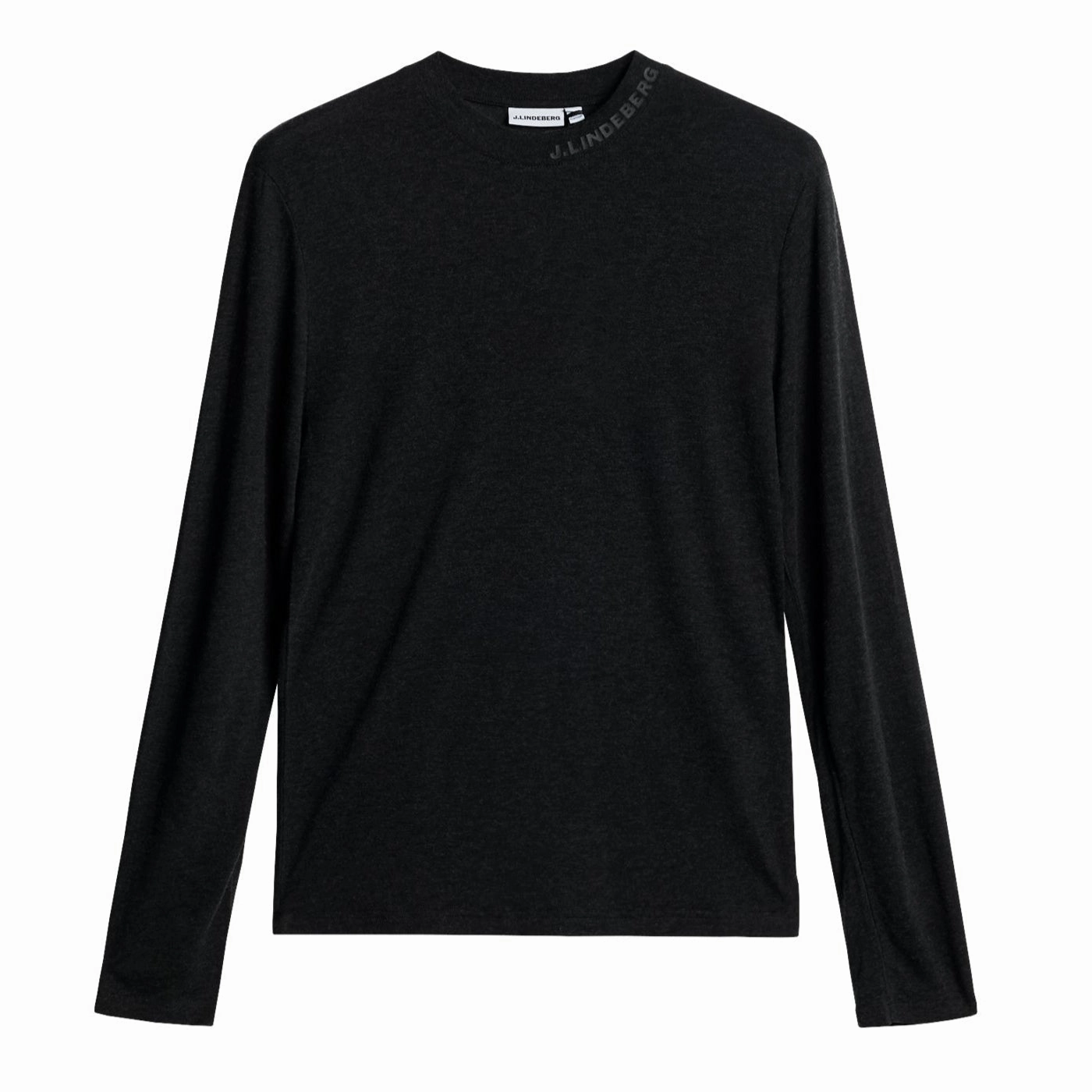 J.Lindeberg Men'sArnie Long Sleeve T-shirt - DARK GREY MELANGE J.Lindeberg men's golf clothing