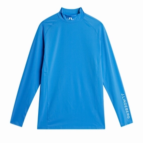 J.Lindeberg Mens Aello Soft Compression Base Layer - SONIC BLUE J.Lindeberg men's golf clothing