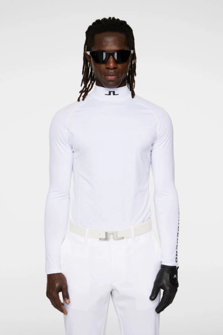 J.Lindeberg Mens Aello Soft Compression Base Layer - WHITE J.Lindeberg Men's Apparel