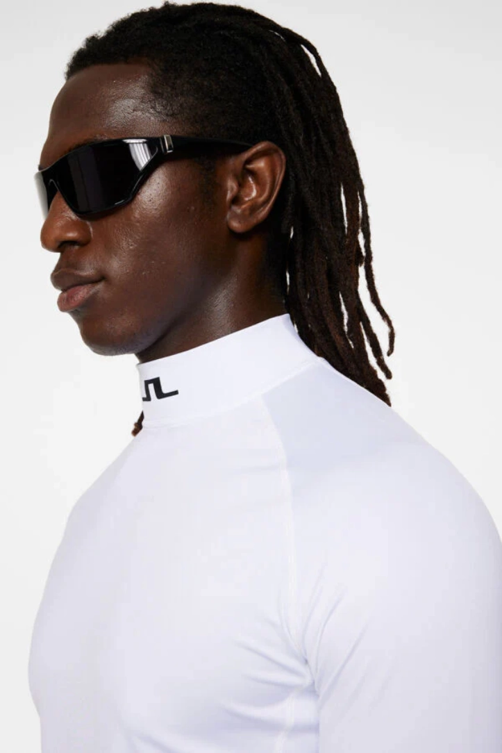 J.Lindeberg Mens Aello Soft Compression Base Layer - WHITE J.Lindeberg Men's Apparel