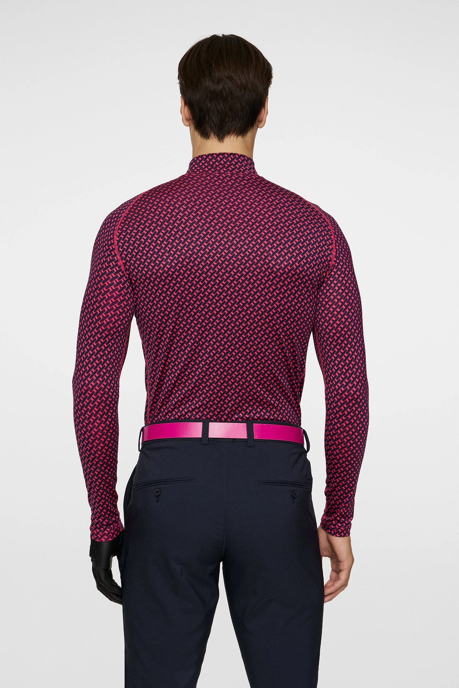J.Lindeberg Mens Aello Soft Compression Print Base Layer - TOUR TIGER CLEMATIS J.Lindeberg Men's Apparel