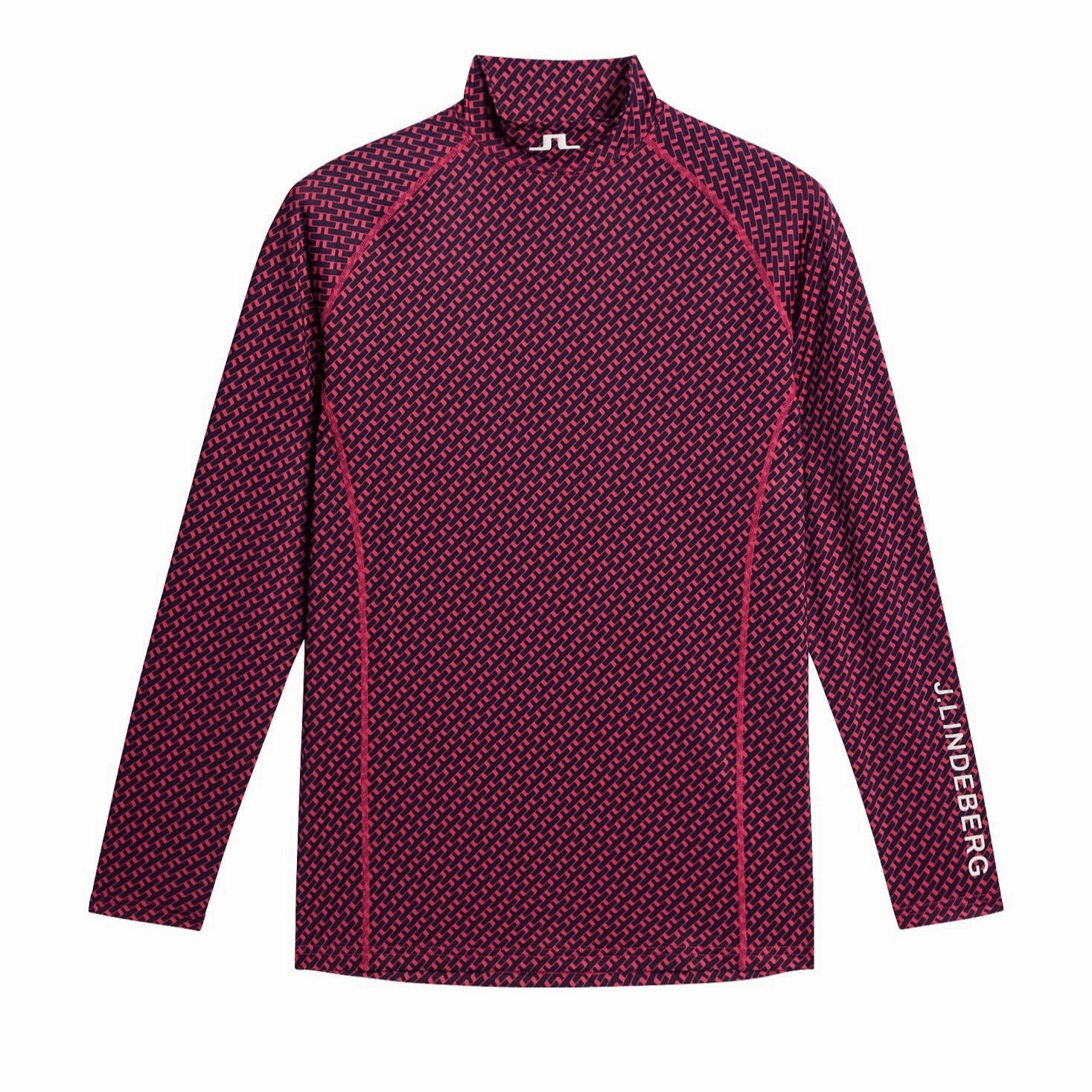 J.Lindeberg Mens Aello Soft Compression Print Base Layer - TOUR TIGER CLEMATIS J.Lindeberg men's golf clothing