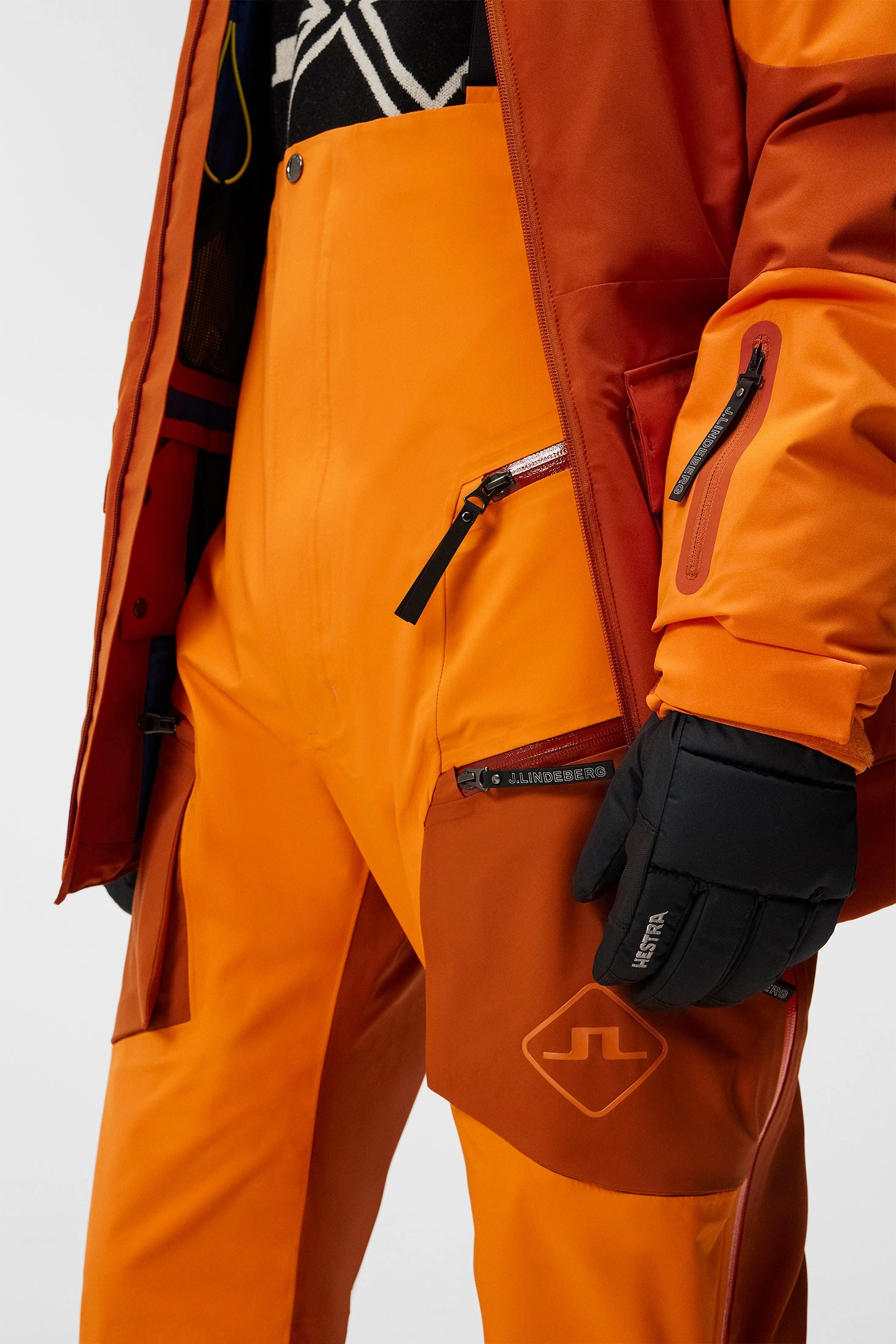 J.Lindeberg Mens Aerial Bib Pro Shell SKI Pant - Cinnamon Stick J.Lindeberg Men's Apparel