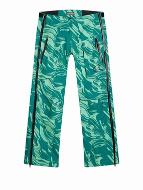 J.Lindeberg Mens Aerial Shell SKI Pant Printed - Green Valley J.Lindeberg men's golf clothing