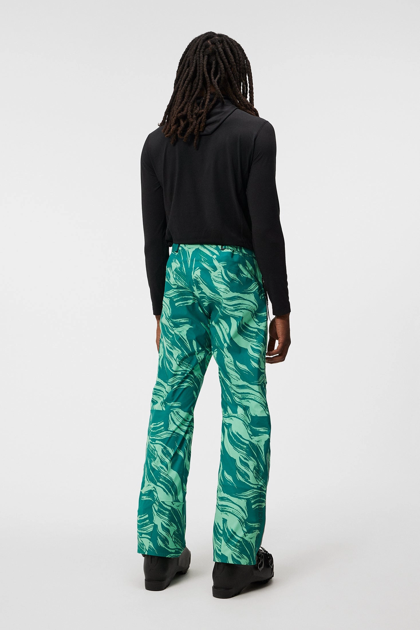 J.Lindeberg Mens Aerial Shell SKI Pant Printed - Green Valley J.Lindeberg Men's Apparel