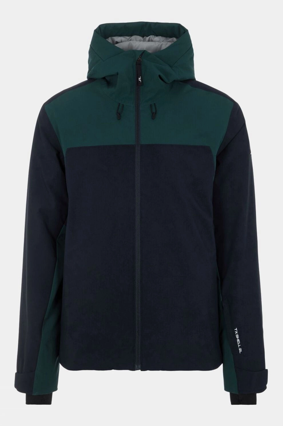 J.Lindeberg Mens BASE CAMP SKI JACKET - NAVY / GREEN J.Lindeberg men's golf clothing