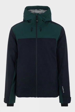 J.Lindeberg Mens BASE CAMP SKI JACKET - NAVY / GREEN J.Lindeberg men's golf clothing