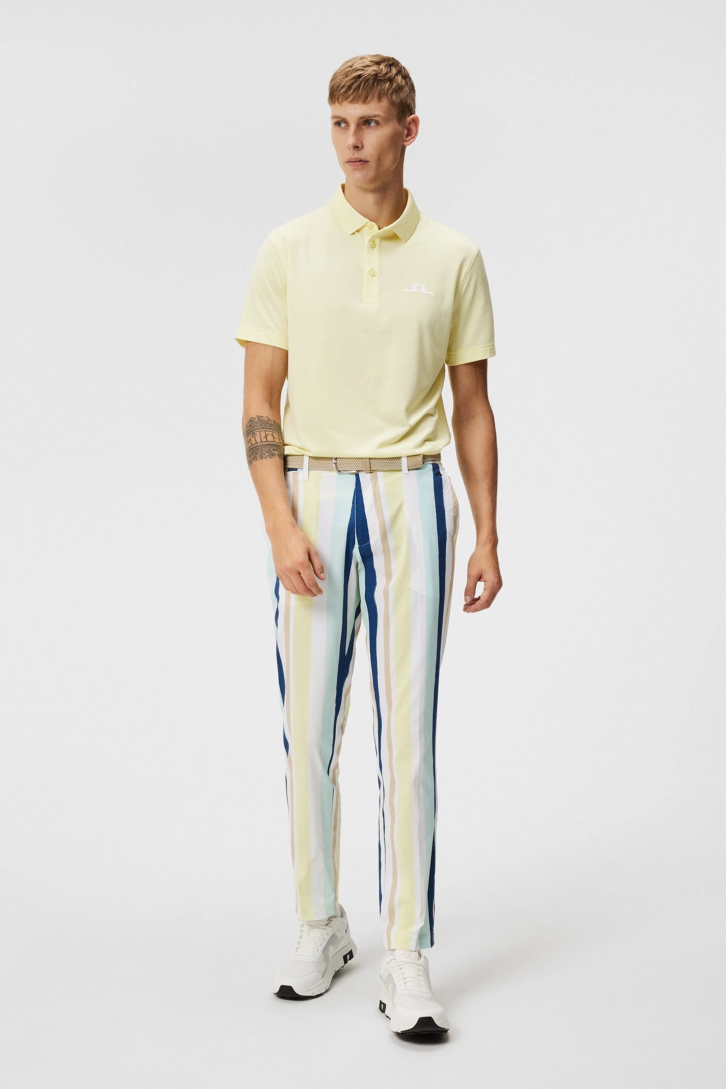 J.Lindeberg Mens Bridge Regular Fit Polo - WAX YELLOW J.Lindeberg Men's Apparel