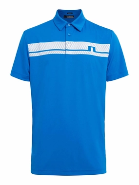 J.Lindeberg Mens Clark Regular Fit Golf Polo - SKYDIVER J.Lindeberg men's golf clothing