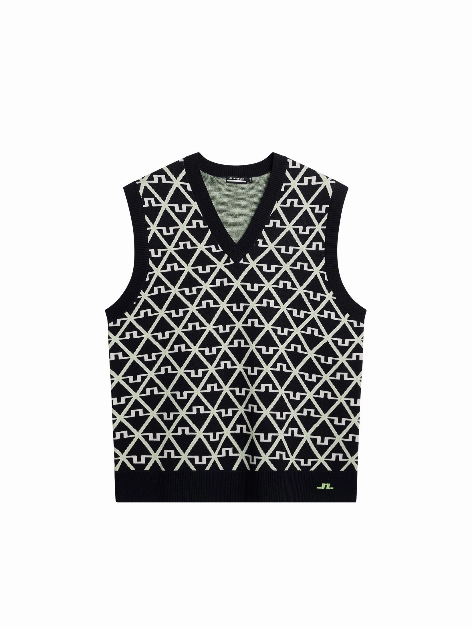 J.Lindeberg Mens Elian Knitted Vest - GEO JL NAVY J.Lindeberg Men's Apparel