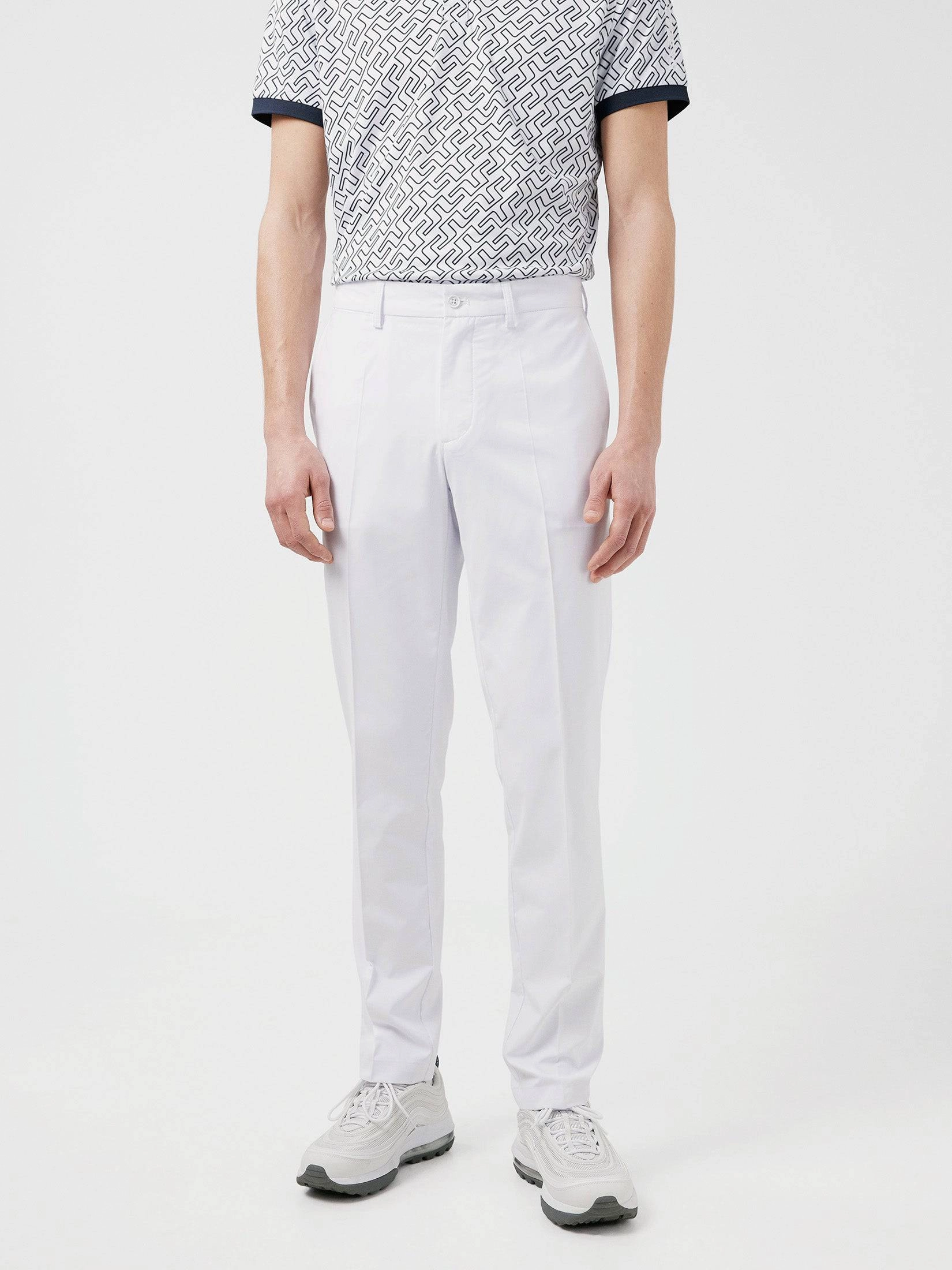 J.Lindeberg Mens Elof Golf Pants - WHITE J.Lindeberg men's golf clothing