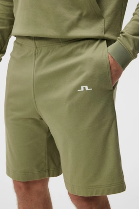 J.Lindeberg Mens Functional Logo Shorts - Oil Green J.Lindeberg men's golf clothing