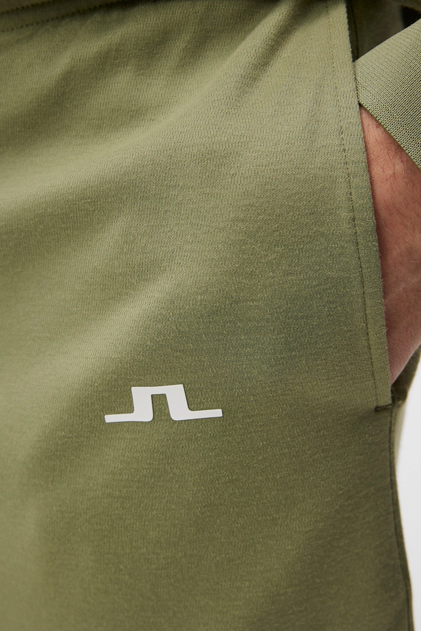 J.Lindeberg Mens Functional Logo Shorts - Oil Green J.Lindeberg Men's Apparel