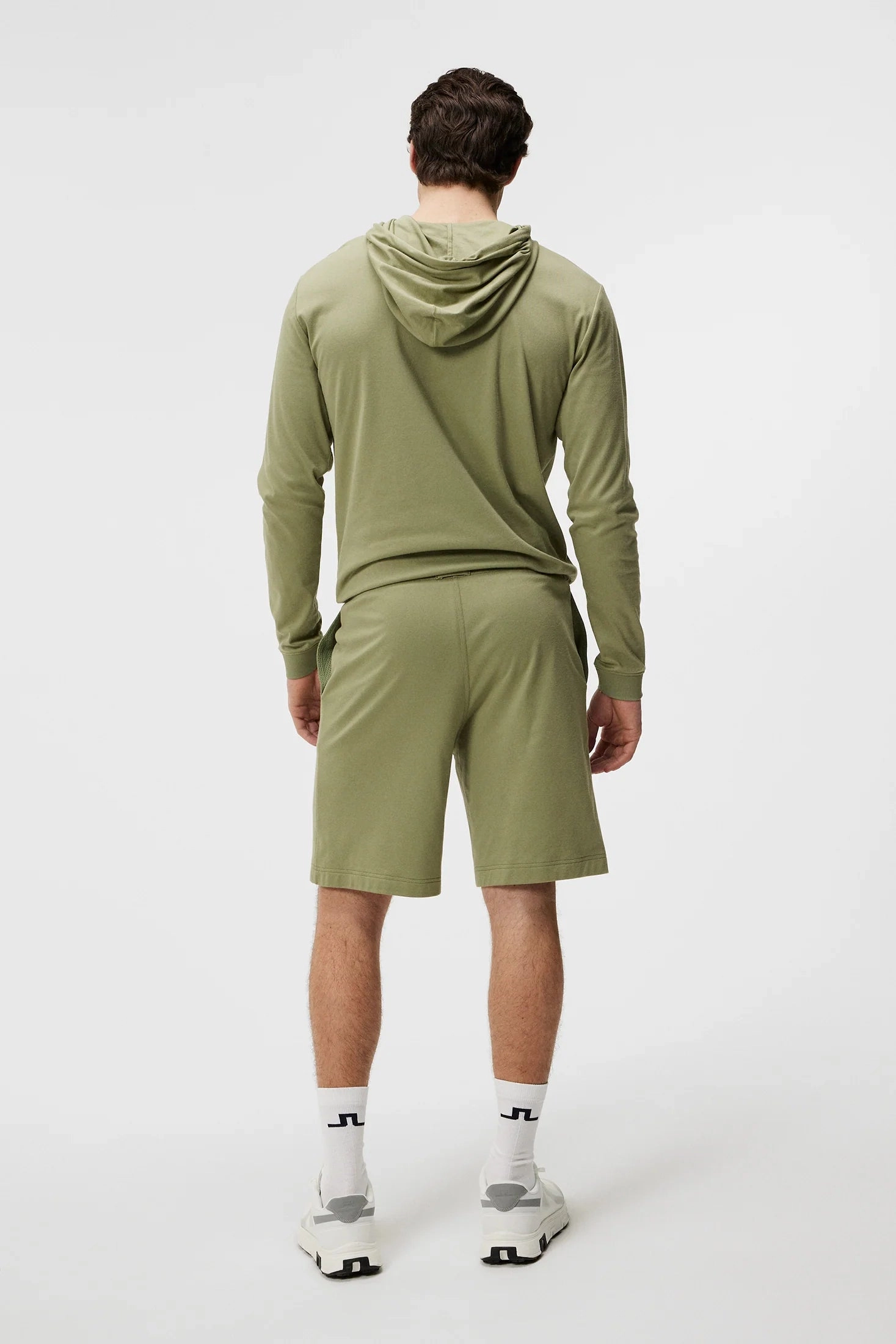 J.Lindeberg Mens Functional Logo Shorts - Oil Green J.Lindeberg Men's Apparel