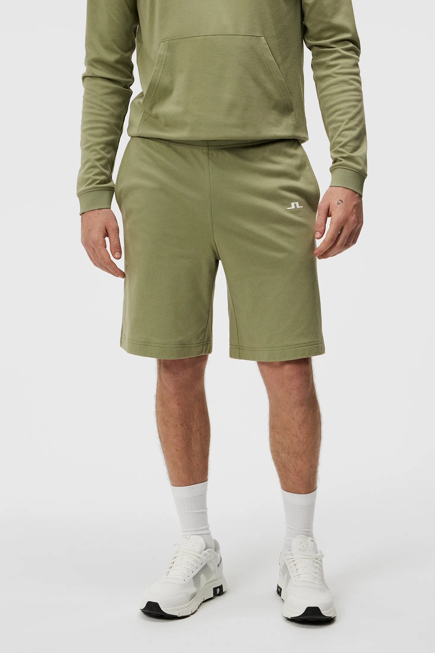 J.Lindeberg Mens Functional Logo Shorts - Oil Green J.Lindeberg Men's Apparel