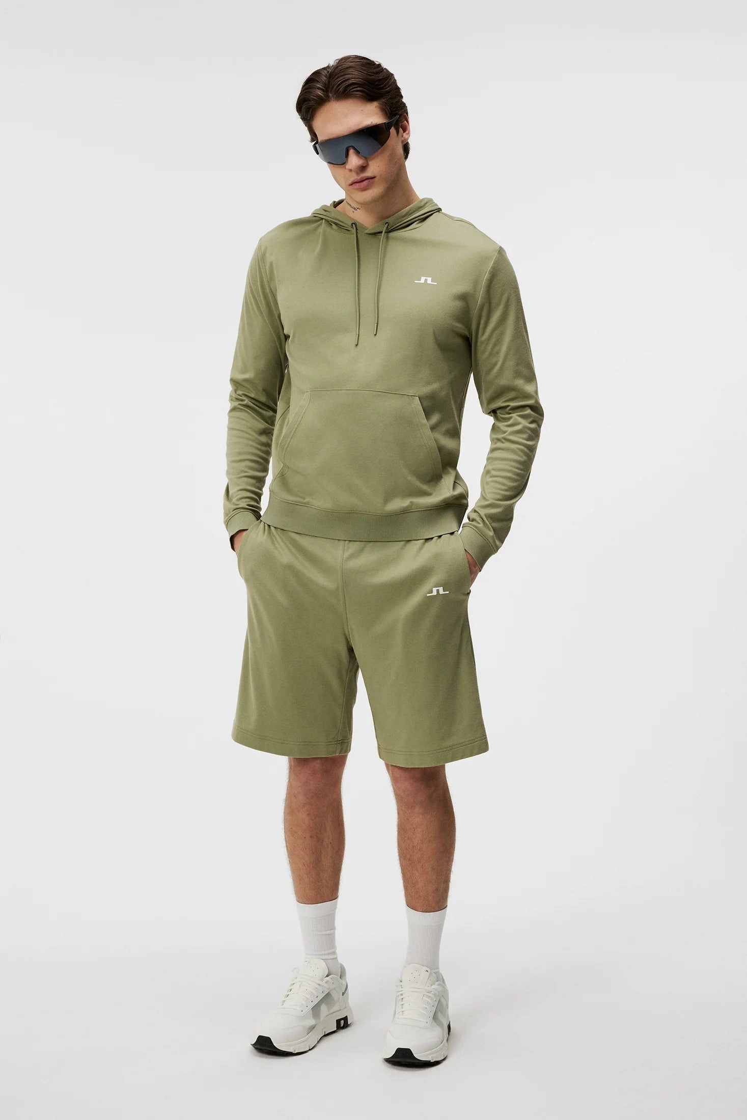 J.Lindeberg Mens Functional Logo Shorts - Oil Green J.Lindeberg Men's Apparel