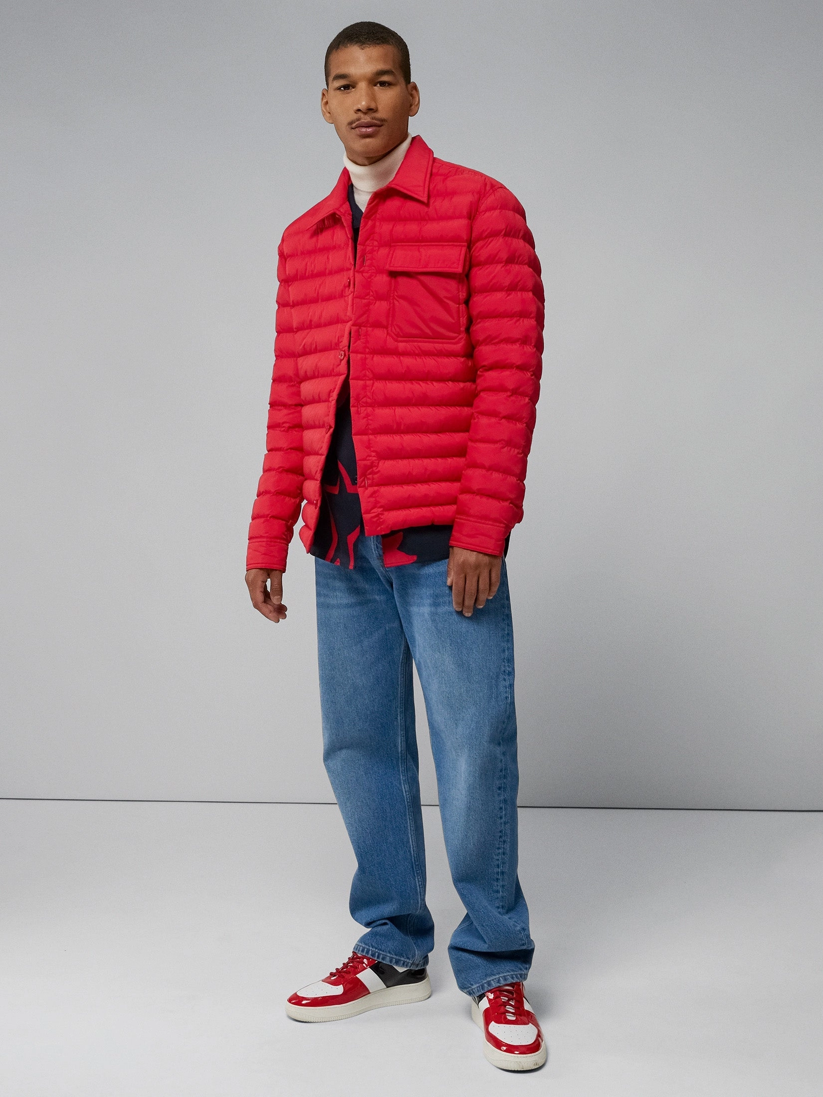 J.Lindeberg Mens Gorman Quilted jacket - BARBADOS CHERRY J.Lindeberg Men's Apparel