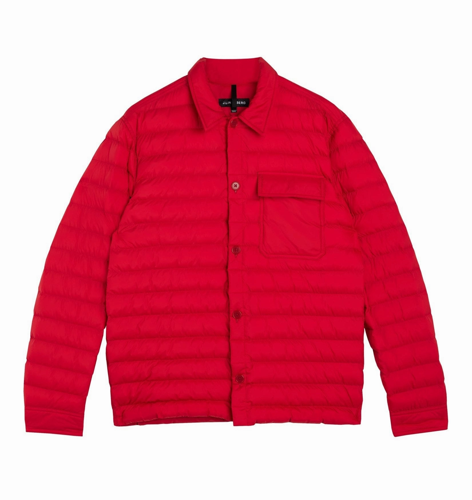 J.Lindeberg Mens Gorman Quilted jacket - BARBADOS CHERRY J.Lindeberg Men's Apparel