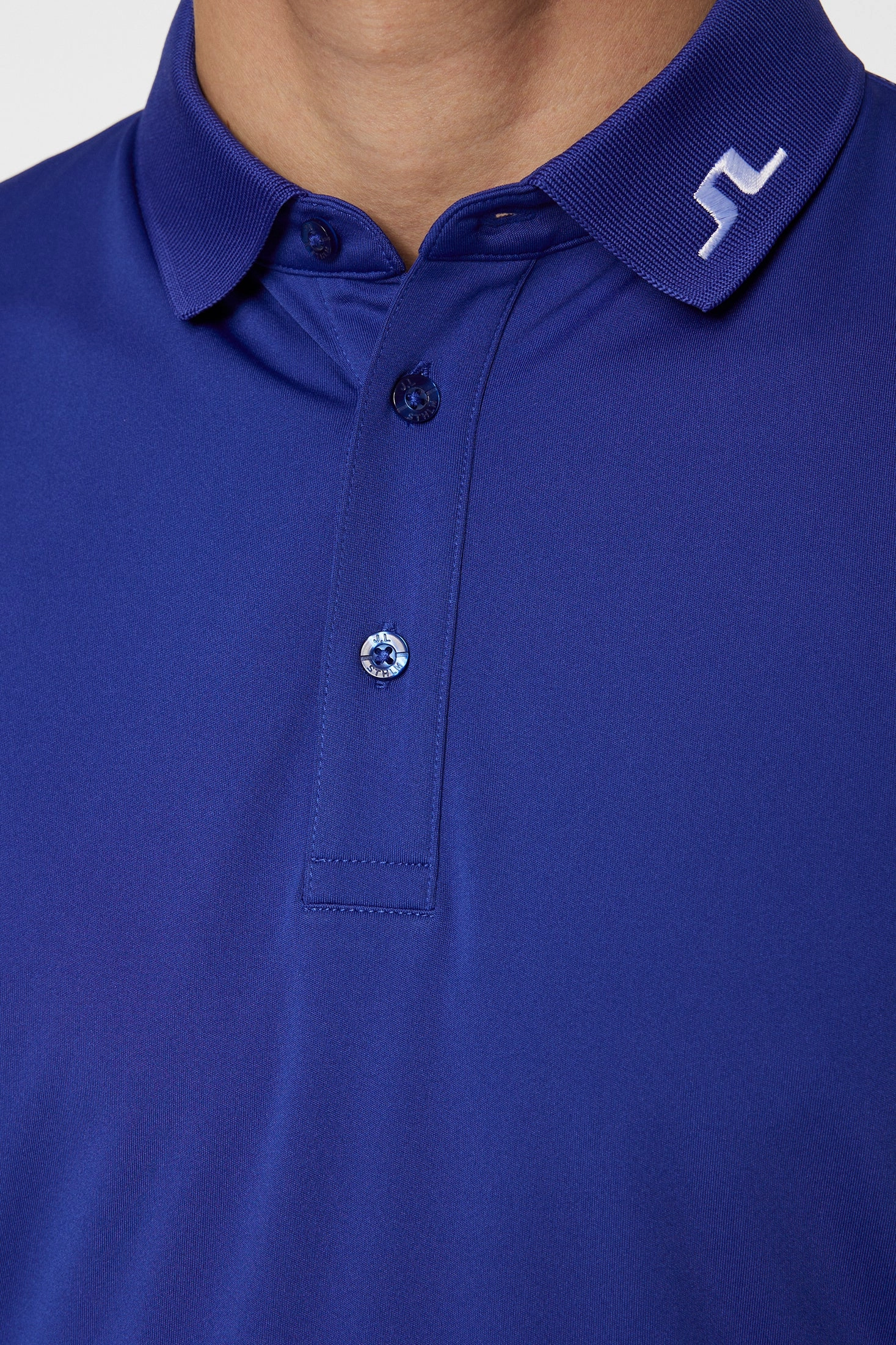 J.Lindeberg Mens HEATH Golf Polo - CLEMATIS BLUE J.Lindeberg Men's Apparel