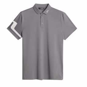 J.Lindeberg Mens HEATH Golf Polo - NIGHT OWL J.Lindeberg men's golf clothing