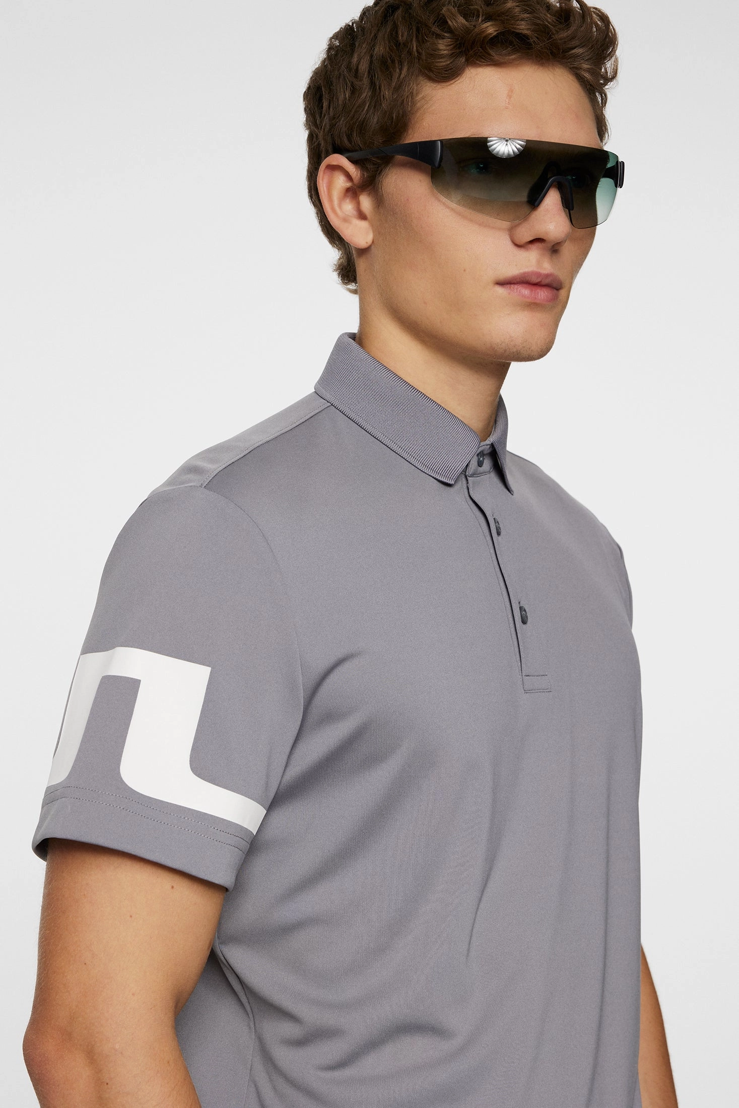J.Lindeberg Mens HEATH Golf Polo - NIGHT OWL J.Lindeberg Men's Apparel