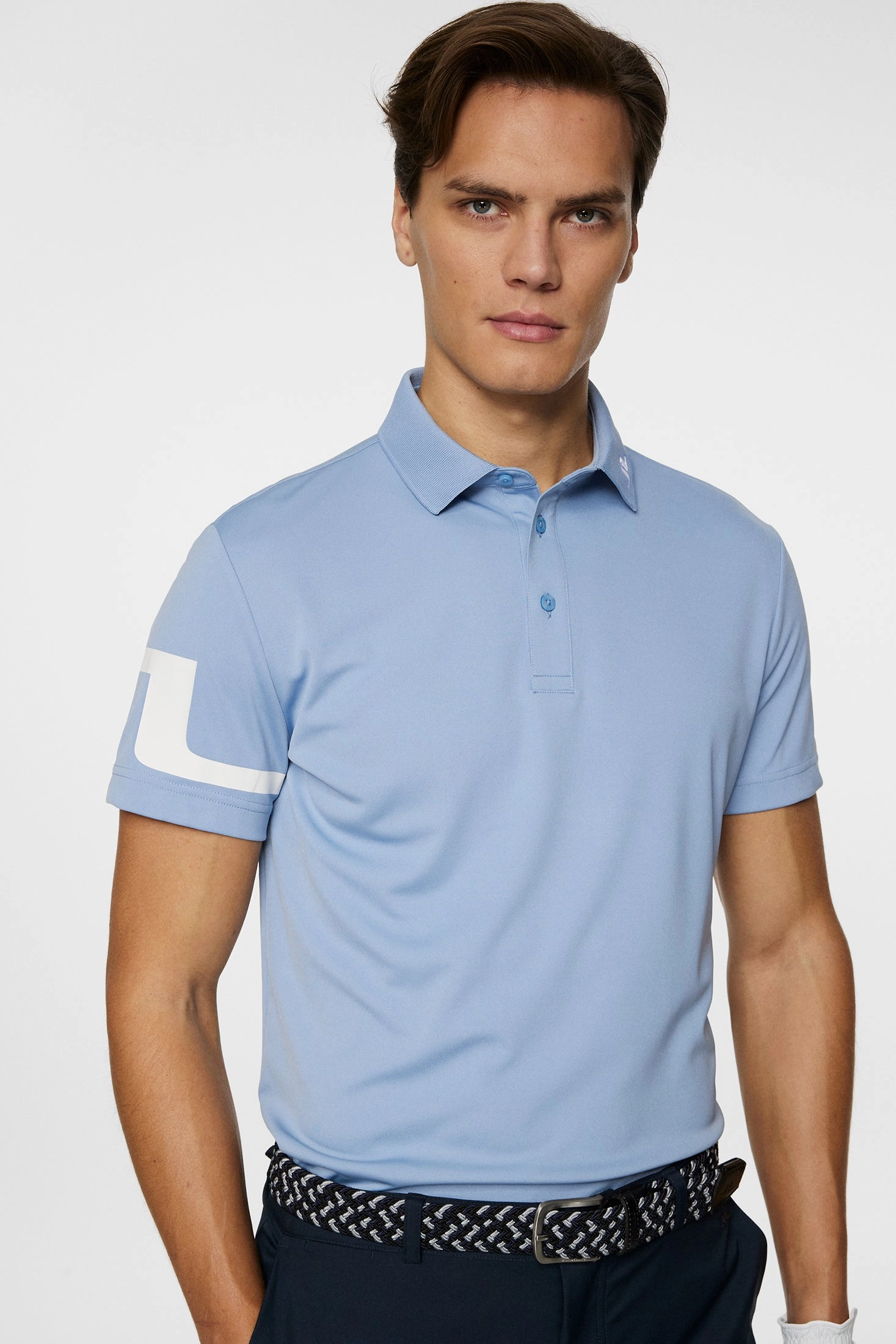 J.Lindeberg Mens HEATH Golf Polo - RAIN WASHED J.Lindeberg Men's Apparel