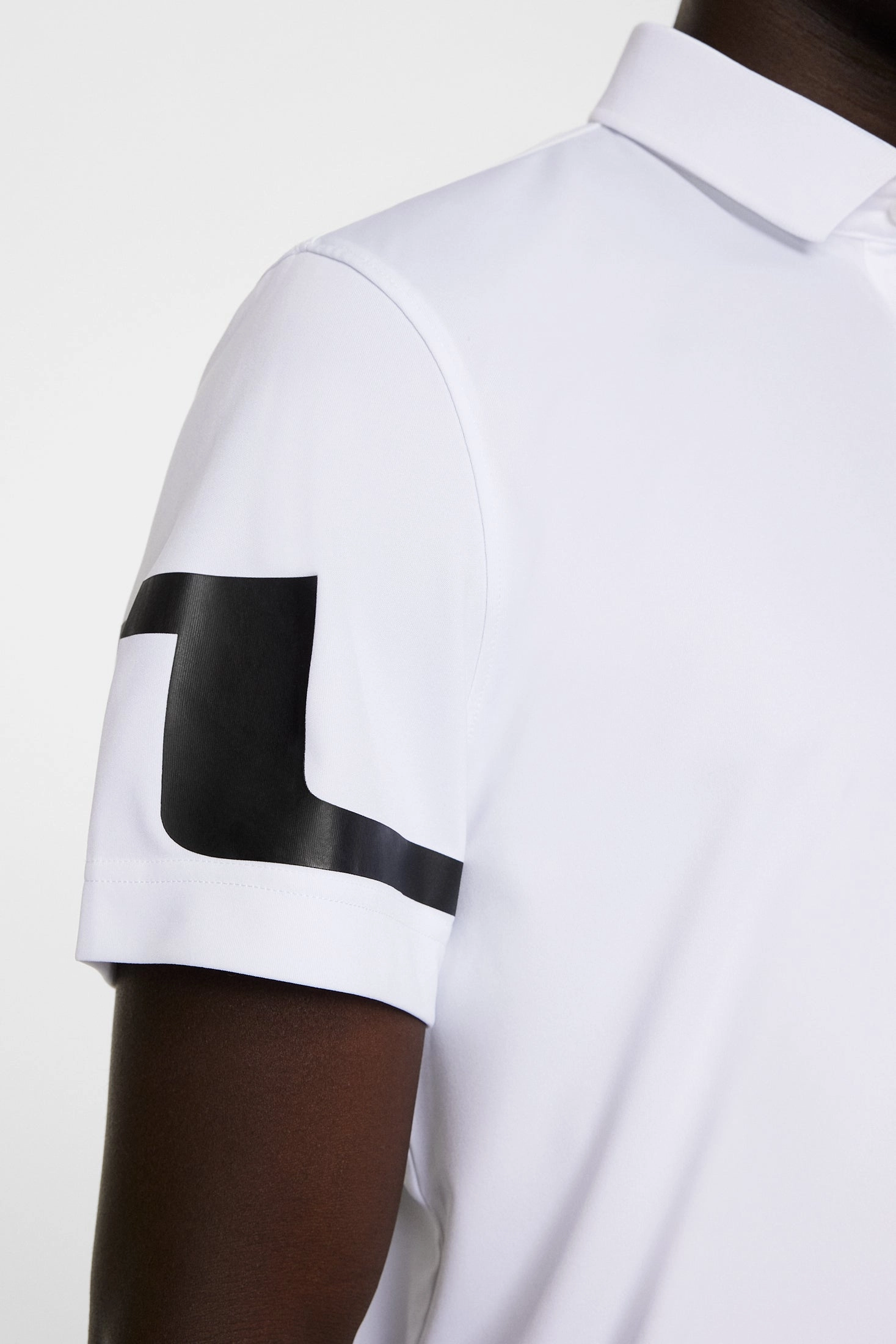 J.Lindeberg Mens HEATH Golf Polo - WHITE J.Lindeberg Men's Apparel