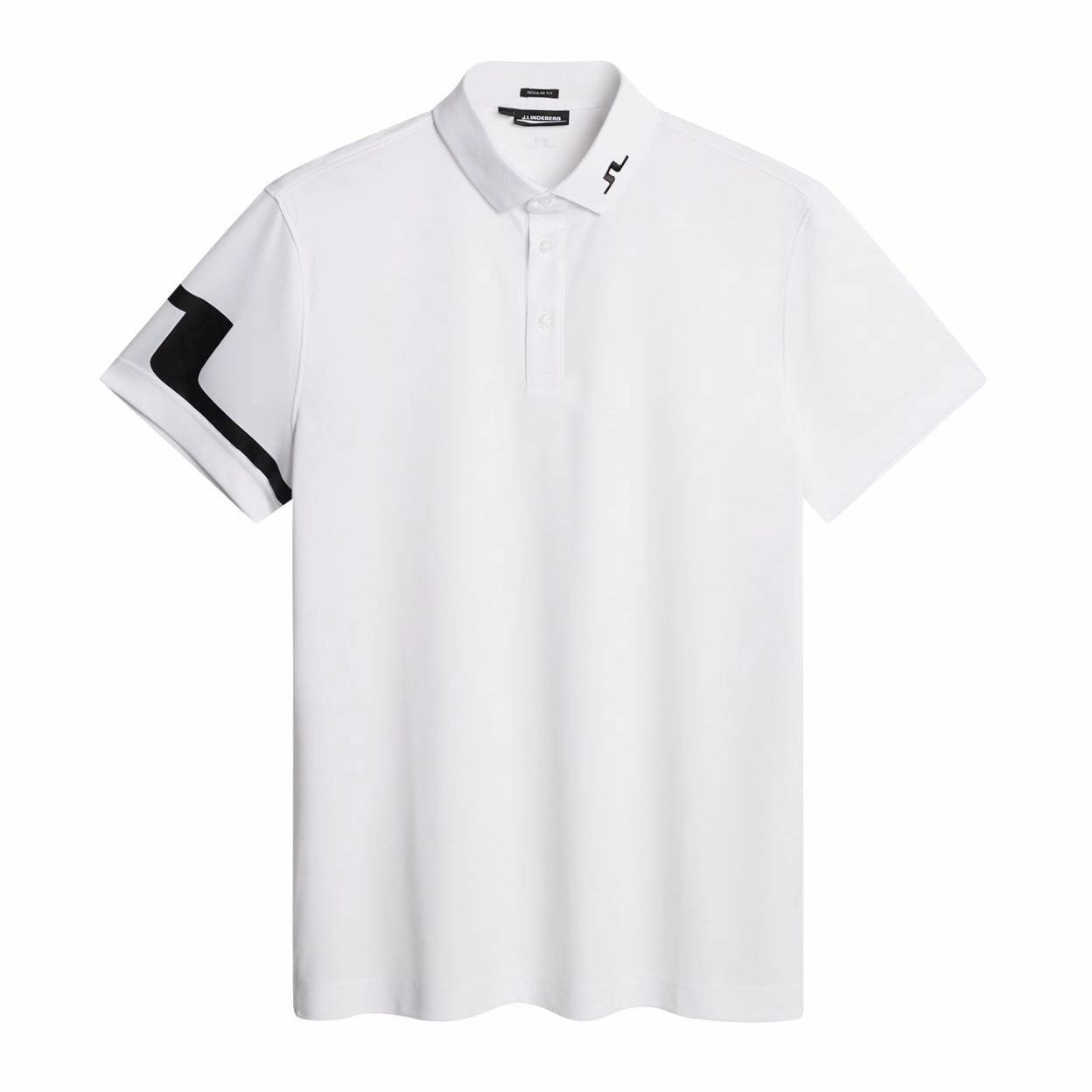 J.Lindeberg Mens HEATH Golf Polo - WHITE J.Lindeberg men's golf clothing