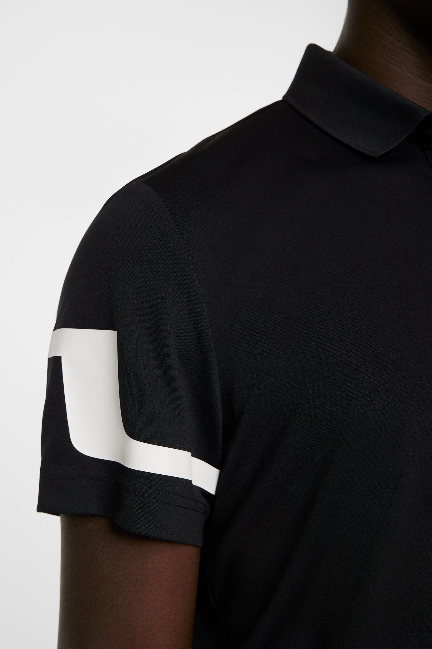 J.Lindeberg Mens HEATH Reg. Fit Golf Polo - BLACK J.Lindeberg Men's Apparel