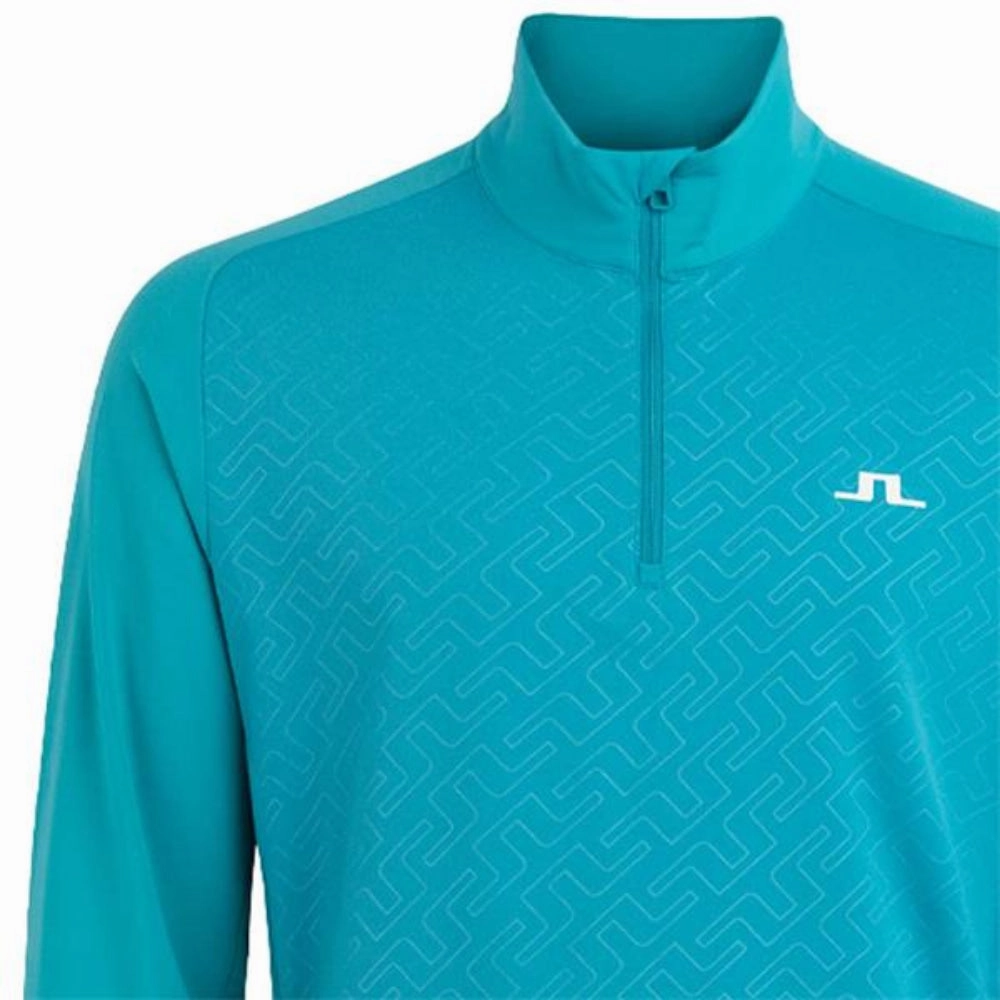 J.Lindeberg Mens Henry Relaxed Fit Mid Layer - ENAMEL BLUE J.Lindeberg Men's Apparel