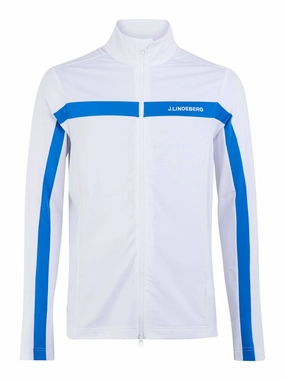 J.Lindeberg Mens Jarvis Mid Layer - WHITE J.Lindeberg men's golf clothing