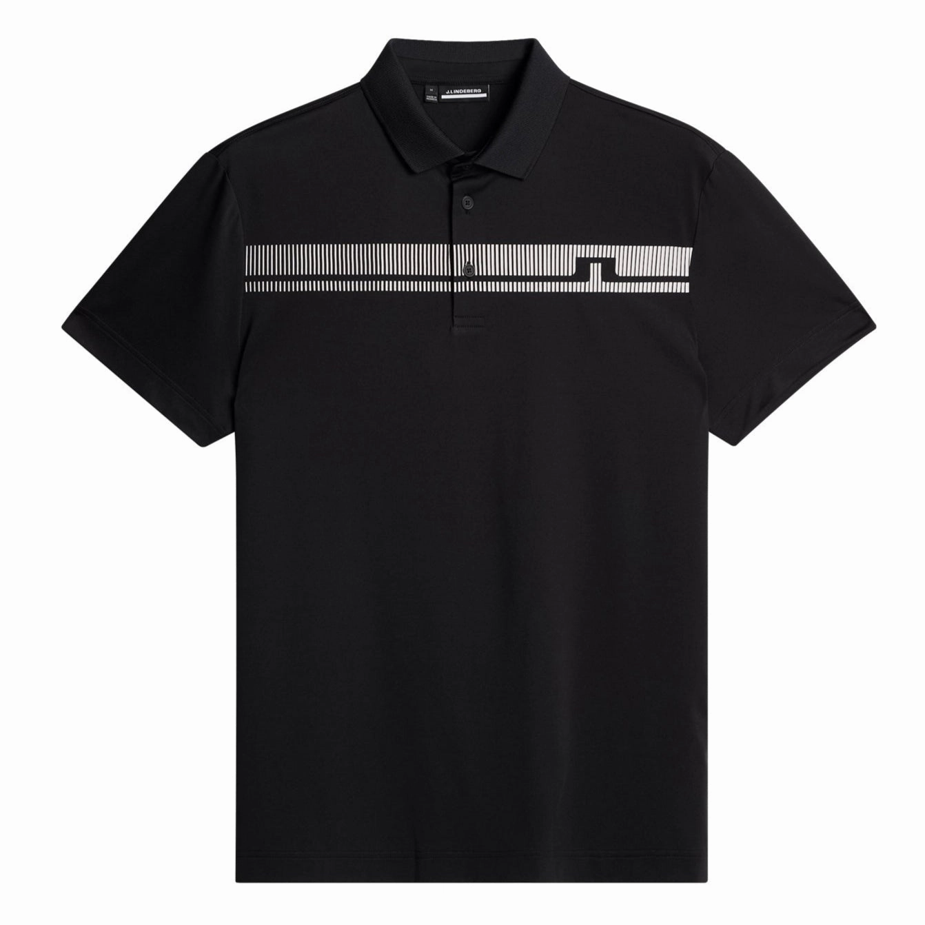 J.Lindeberg Mens Klas Golf Polo - BLACK J.Lindeberg men's golf clothing