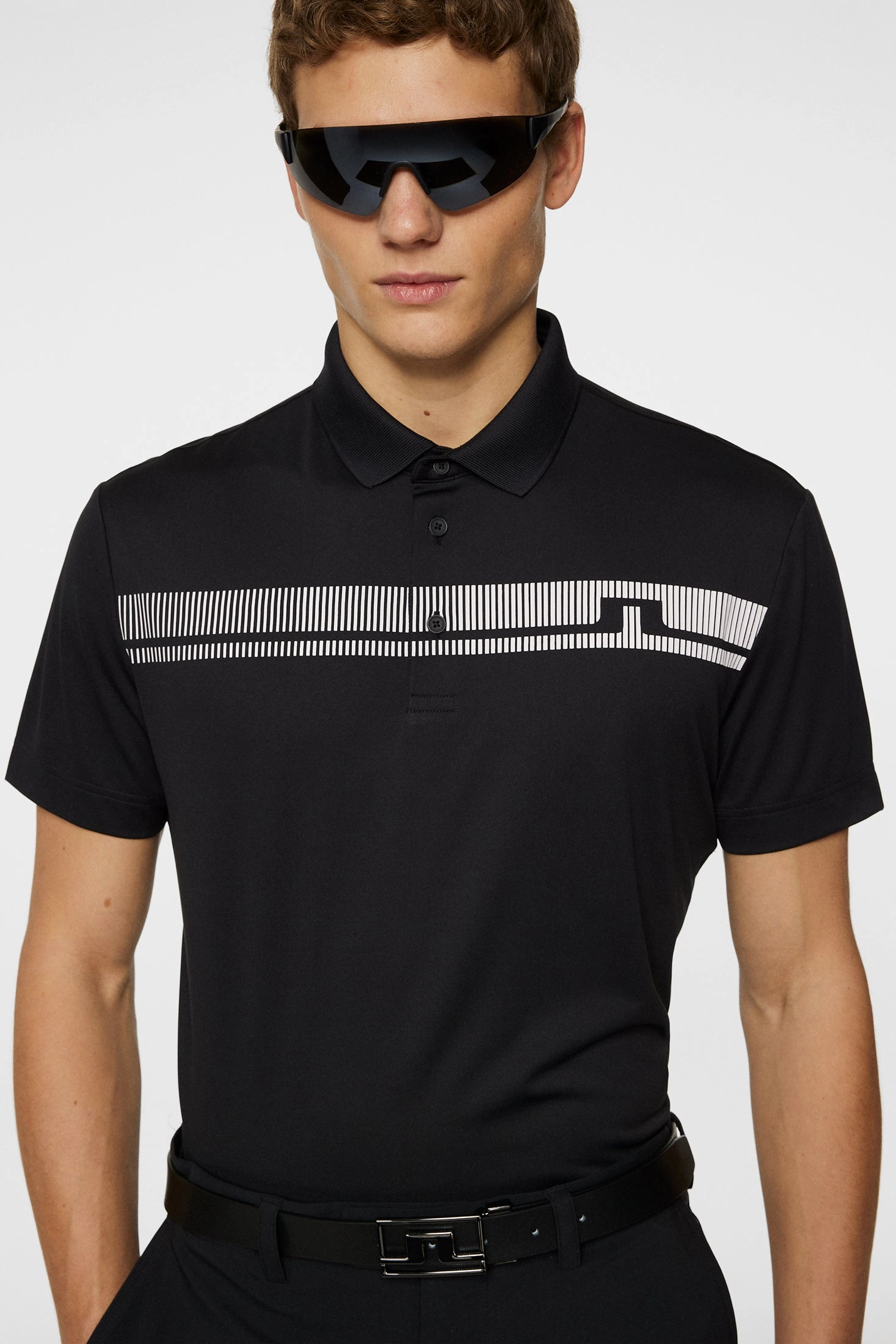 J.Lindeberg Mens Klas Golf Polo - BLACK J.Lindeberg Men's Apparel