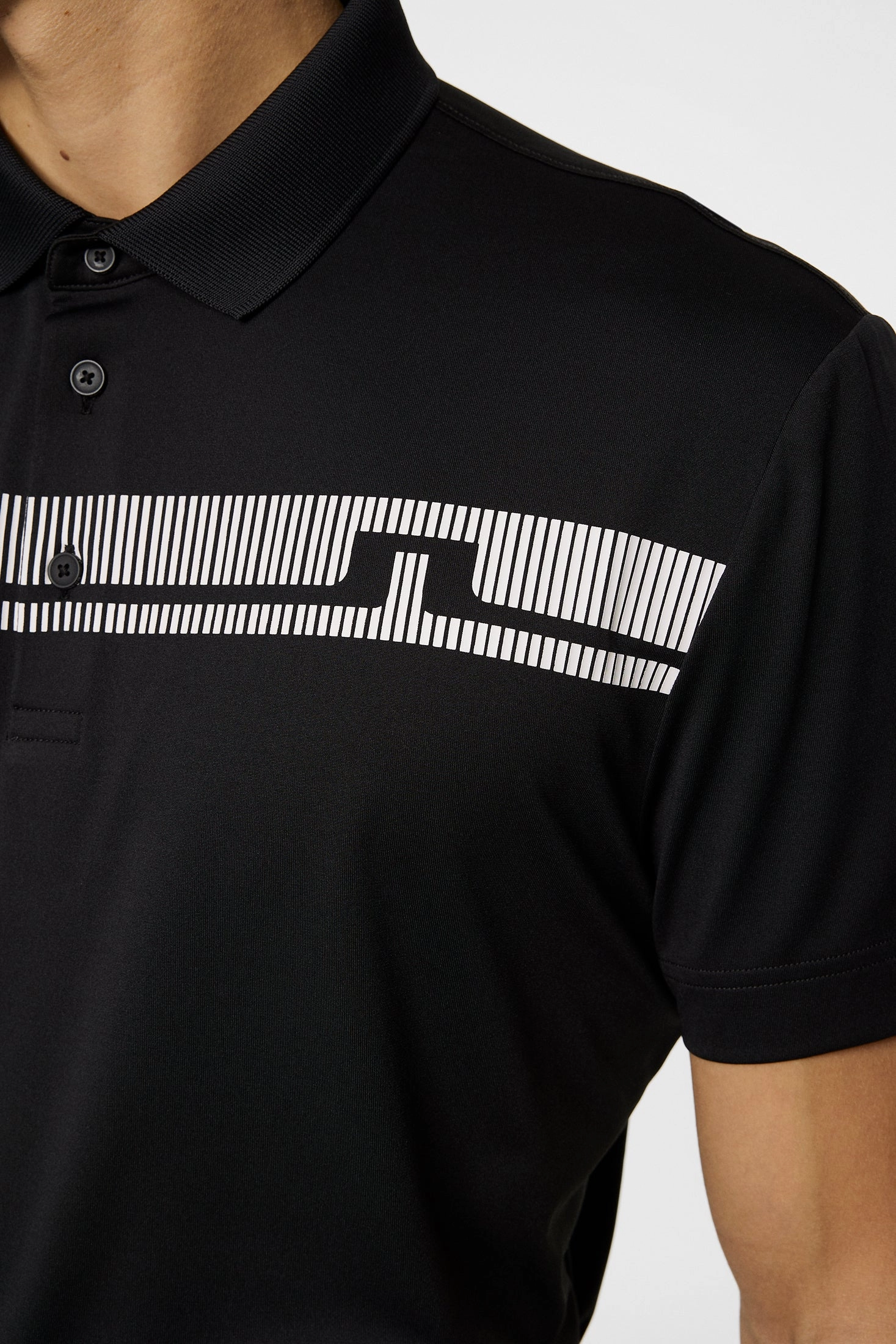 J.Lindeberg Mens Klas Golf Polo - BLACK J.Lindeberg Men's Apparel