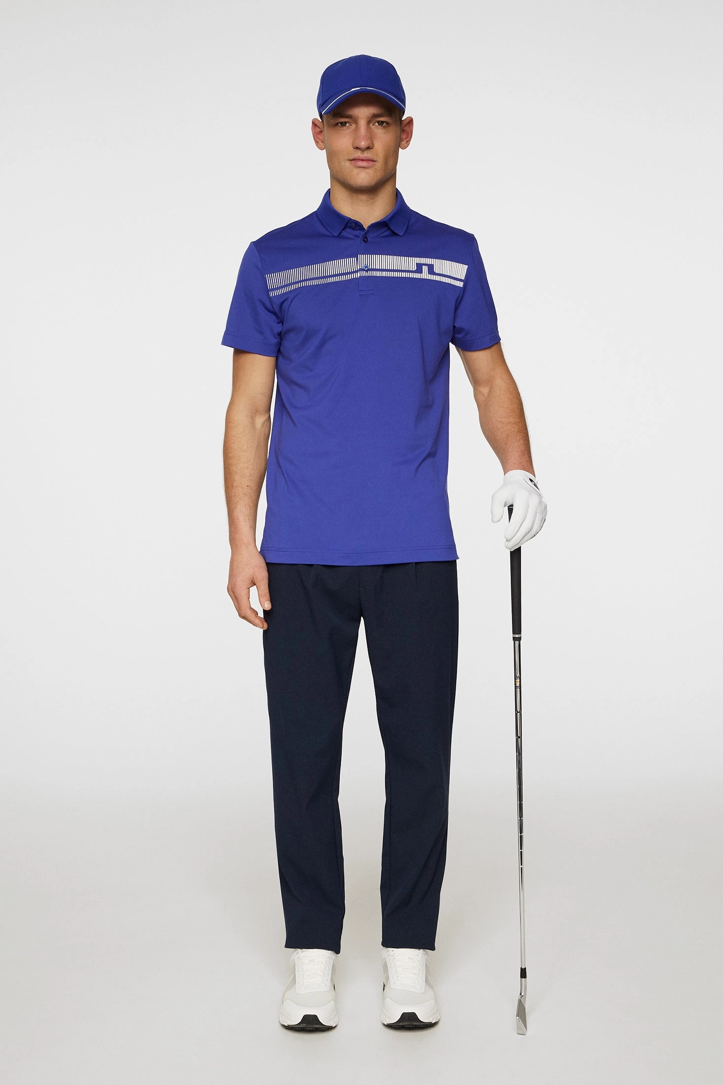J.Lindeberg Mens Klas Golf Polo - CLEMATIS BLUE J.Lindeberg Men's Apparel