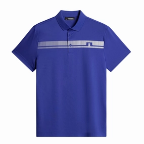 J.Lindeberg Mens Klas Golf Polo - CLEMATIS BLUE J.Lindeberg men's golf clothing