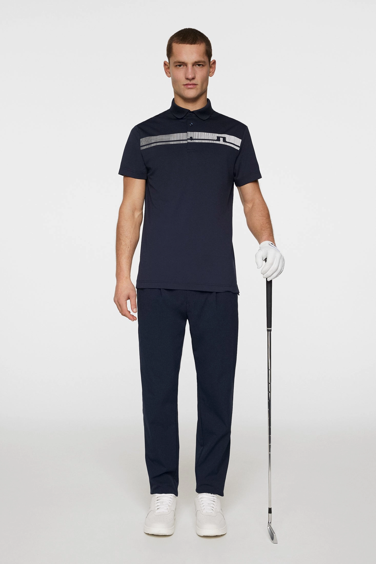 J.Lindeberg Mens Klas Golf Polo - JL NAVY J.Lindeberg Men's Apparel