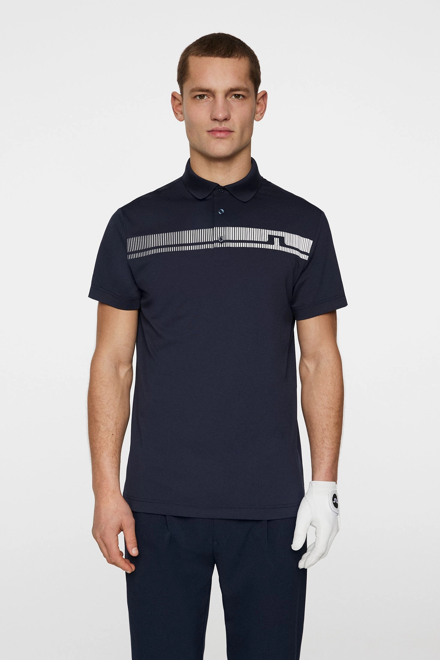 J.Lindeberg Mens Klas Golf Polo - JL NAVY J.Lindeberg Men's Apparel